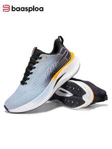 baasploa Men's Professional Carbon Plate Racing Shoes, Lightweight Breathable Bounce Marathon Training Running Shoes - Blue - View 3