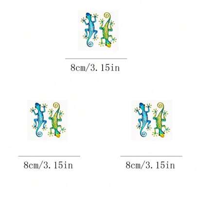 1pc/2pcs/3pcs Lizard Heat Transfer Print, DIY Iron-On Fabric Patch, Suitable For T-Shirts, Hoodies, Baseball Caps, Canvas Bags