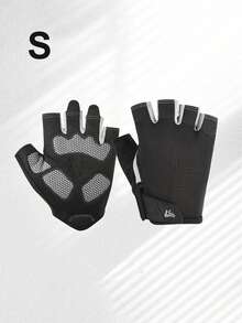 防滑露指手套，全掌保护，透气健身手套，男女通用，半指骑行手套，健身房训练哑铃引体向上手套，自行车配件 - 彩色 - 查看 15