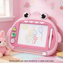1pc Magnetic Drawing Board - Shark Themed, Colorful Erasable Magnetic Sketching Pad Toy, Learning Sketch Board, Doodle Writing Board With 3 Geometric Stamps & 1 Pen, Birthday Party/Student Gift, Back To School - Multicolor - View 4