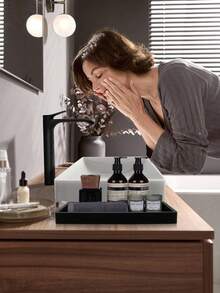 1pc/2pcs Bathroom Vanity Tray, Mini Soap Dispenser, Small Perfume And Jewelry Dish, Trinket Holder, Candle Tray, Bath Organizer Kitchen Sink Narrow Soap Dish Silicone - Black - View 4