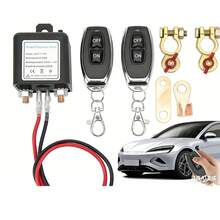 Car Battery Disconnect Switch Power Cut Off Kill Switch With Remote Control Copper Terminal For Most Cars, Small Trucks, Agricultural Vehicles 12V 200A -160ft/48.78m Control Distance - Black - View 13