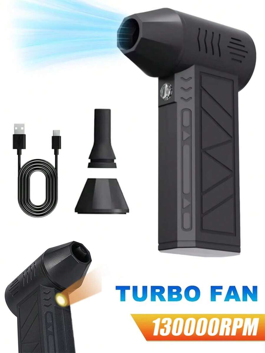 Máy thổi khí điện công suất cao, máy thổi bụi khí nén, tốc độ gió điều chỉnh được, quạt phản lực mini, quạt turbo sạc điện với động cơ không chổi than, máy thổi khí mạnh tốc độ cao dùng cho ô tô, máy tính, bàn phím, nhà cửa và ngoài trời.