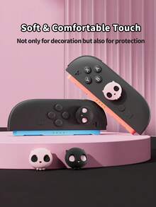 GeekShare 可爱甜心骷髅头设计硅胶 Joy-Con 摇杆帽，适用于 2/Switch 2 Pro - 甜心骷髏-Switch 2 - 查看 3