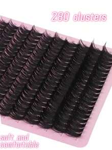 Fluffy Lash Clusters 60DIndividual Eyelash Thick Cluster Eyelash Extensions D Curl Lashes Clusters 280Pcs Individual Lashes 8-16MM Wispy Cluster Lashes Lash Clusters, Eyelash Clusters, Individual Eyelashes, Lashes, Fake Lashes - D - View 8