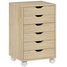 HOMCOM Filing Cabinets - Oak - View 1