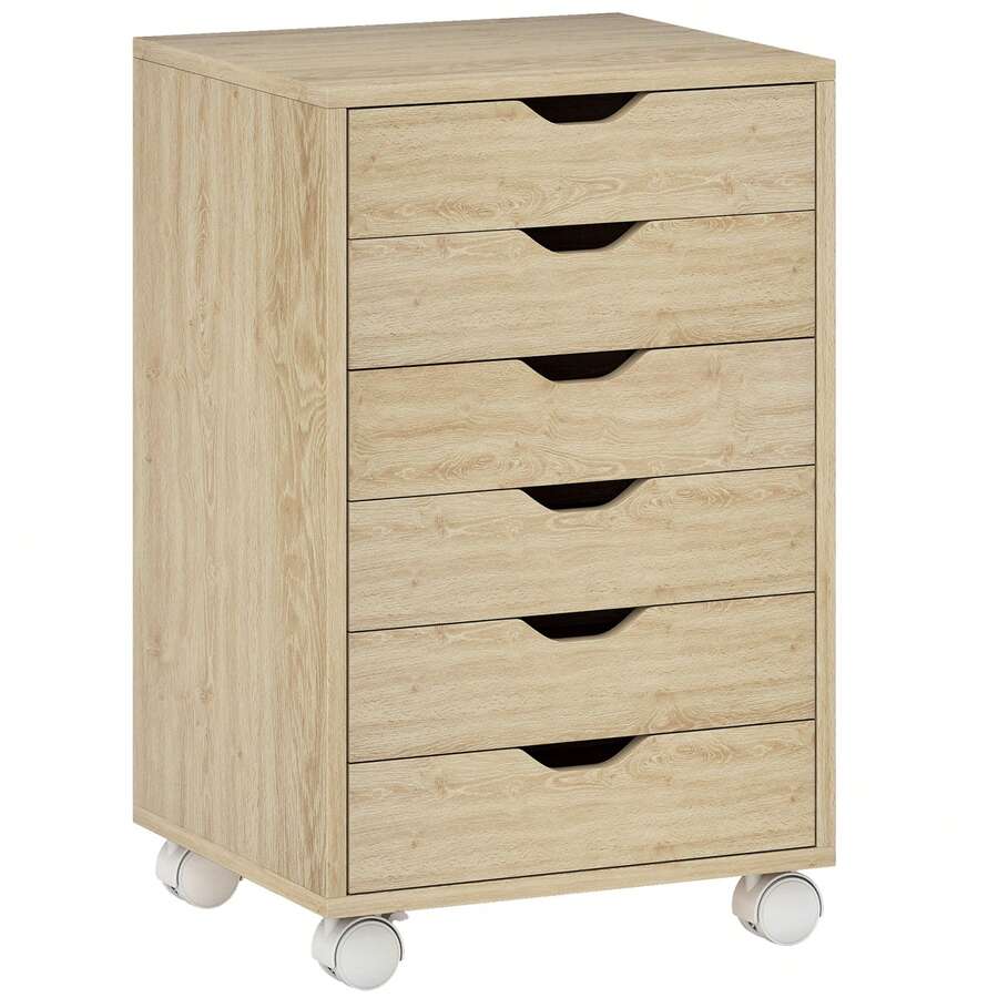 HOMCOM Filing Cabinets - Oak - View 1