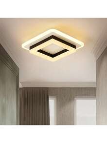 Modern 24w Tricolor Square LED Ceiling Light For Bedroom - 黑色 - 查看 6
