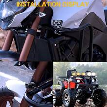2 Pieces Auxiliary Headlights Dual Color LED Magnifying Lens 3 Modes For Car Motorcycle - A - View 9