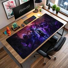 XXL Dark Fantasy Shadow Monarch Game Mouse Pad, Purple Necromancer Legion Expansion Desk Mat, Anime Hero Battle Scene Keyboard Pad, Non-Slip Desktop Protective Mat, Gift - View 1