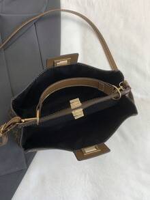 Autumn/Winter New Gao Ao Ji Letter Print Women Handbag Shoulder Bag - Brown - View 11