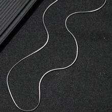 1 件男士极简主义不锈钢银色项链，嘻哈朋克风格，时尚饰品，适合派对佩戴。 - 彩色 - 查看 6