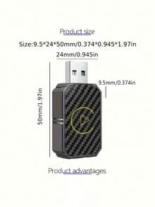 适用于安卓车载系统的无线CarPlay适配器 - 5GHz WiFi，Type-C/USB接口，即插即用，连接快速，可将有线CarPlay适配器转换为无线适配器，兼容CarPlay和Android Auto，CarPlay适配器 | 无线CarPlay适配器 | 即插即用适配器，不含电池 - A - 查看 8