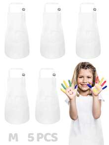 5pcs Kids Apron With 2 Pockets, Adjustable, Suitable For Boys And Girls, Children's Art Painting Apron For Kitchen, Classroom, Cooking, Baking, DIY - Multicolor - View 18
