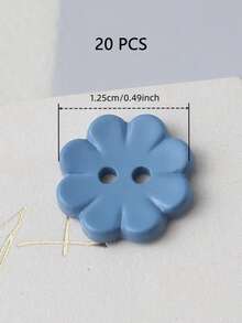 20/40颗1.25-1.5厘米彩色树脂塑料八瓣梅花纽扣,适用于服装配饰、针织衫、外套、手工缝制装饰、情人节DIY材料、服装工艺品、美术用品、缝纫配件 - 八瓣花 - 查看 14