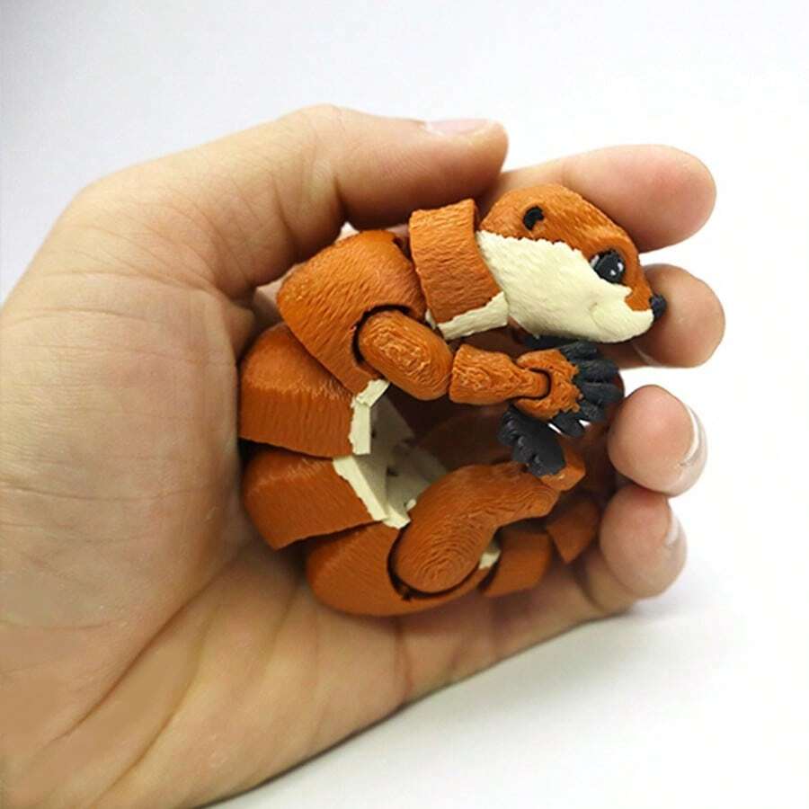 1/3个3D渐变海狸模型摆件，四肢柔软，适合作为礼物送给亲朋好友，可释放手指压力，视听舒缓玩具，适合作为节日礼物、袜子礼物、派对礼物、恶作剧礼物、桌面摆件、汽车摆件、钥匙扣、鱼缸摆件以及各种送礼场合。（眼睛颜色随机） - 彩色 - 查看 1