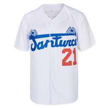 Men's Santurce Crabs #21 Roberto Clemente White Baseball Jersey,Embroidered Baseball Apparel,Fan Gift For Game Day - 白色 - 查看 3