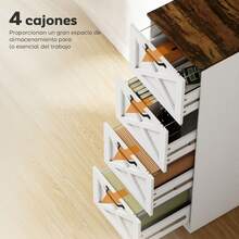HOMCOM Filing Cabinets - Beige - View 6