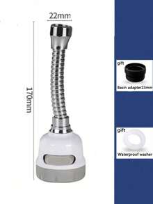 1pc 360° Rotatable & Extendable Faucet Extender With 2 Modes - Longer Reach, Rotation, Splash-Proof Sprayer, Upgraded Kitchen Water-Saving! - Multicolor - View 4