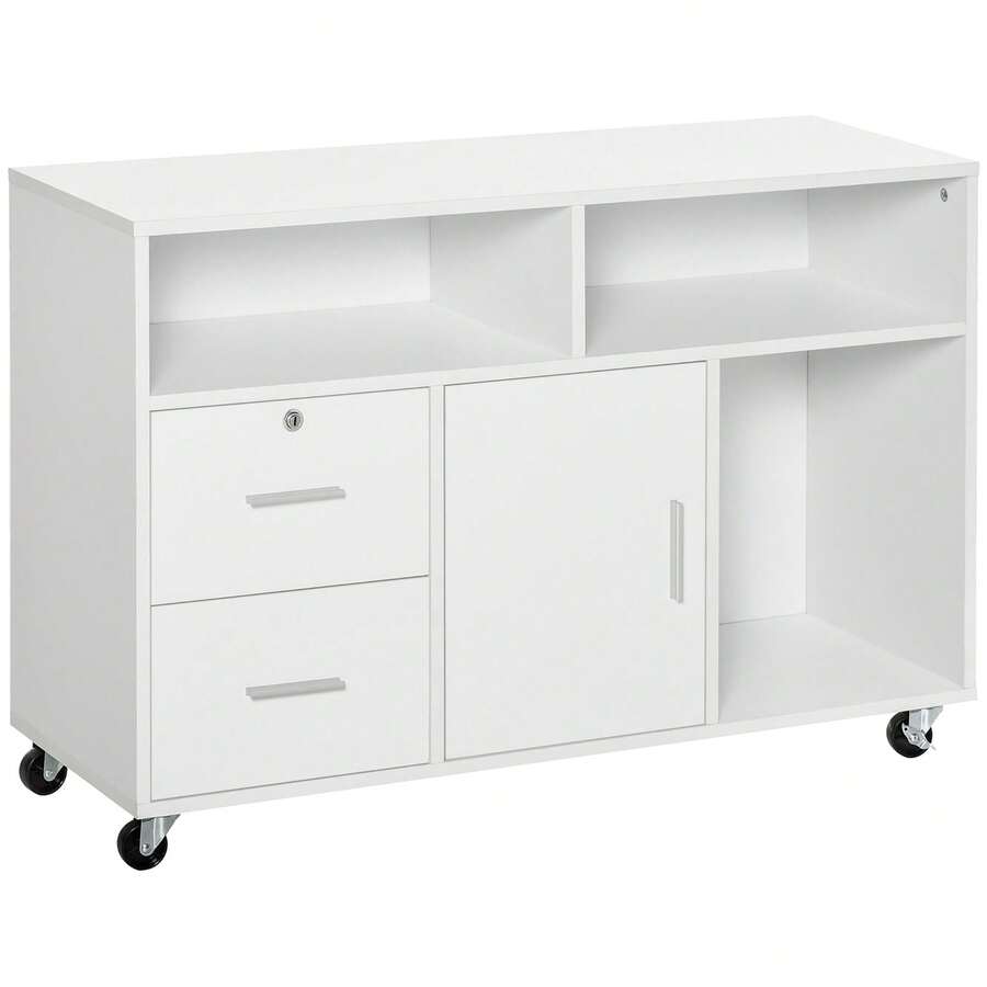 HOMCOM Filing Cabinets - White - View 1