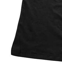 Casual Fashionable Versatile Square Neck Ruffle Front Women T-Shirt, New Spring/Summer, Office Commute,Going Out Tops Women Black - Black - View 10