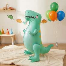 1 quả bóng bay hình khủng long 3D khổng lồ 100cm, màu xanh lá cây, thích hợp trang trí tiệc sinh nhật, làm phụ kiện chụp ảnh. - Xem 7