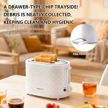 Sokany 08111 Household Toaster, Fully Automatic Dual-Slice Toaster, 750W High Power, Fast Baking, 7 Temperature Settings, Defrost/Reheat, Stainless Steel Material, Easy To Clean, Suitable For Home Toaster, Breakfast Maker, Oven And Toast Maker. - EU E Type Plug(220-240V) - View 5