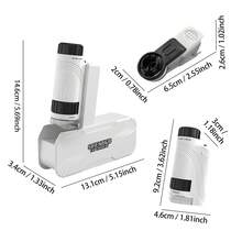 300倍、600倍、1200倍放大倍率儿童显微镜，带LED照明。教育科学套装，STEM科学玩具，适合6岁及以上男孩女孩。学校学习用品，儿童生日礼物，圣诞礼物。 - 彩色 - 查看 10