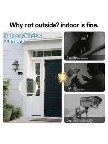 Ai Indoor Window Camera - Protect What Matters, 5G WIFI 2K Smart Home Security Camera With Blacklight Full-Color | U.S. Cloud | 911 Emergency Dispatch | Simple 5-Min Setup, 2-Way Audio, Easy Quick Install - Premium with Stand - 查看 5