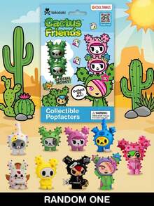 1 st Tokidoki officiellt licensierad Cactus Friends samlarblindpåse, söt kaktus-tecknad figur-hängsmycke, slumpmässigt enpack, överraskningspresent till födelsedag för samlare och Tokidoki-fans - Multifärgad - Visa 2
