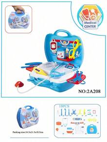 Bộ đồ chơi hộp đựng di động dành cho bé gái 3-8 tuổi. Được làm từ chất liệu PP, thiết kế để khuyến khích sự tương tác giữa cha mẹ và con cái, bao gồm trò chơi dụng cụ làm mộc, đồ chơi dụng cụ nhà bếp thực tế, trò chơi trang điểm, trò chơi nhập vai dụng cụ y tế và nhiều hơn nữa. - Nhiều màu - Xem 14