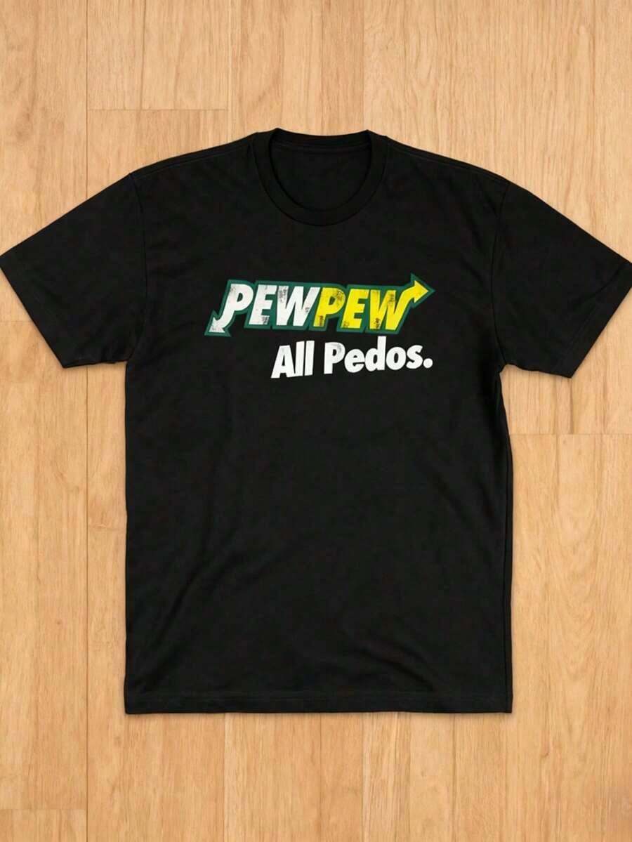 Cotton Men's T-Shirt, Fashionable Advocacy T-Shirt: "Advocating Against Bad Behavior" Social Stance Design T-Shirt Letter Print Design Casual Style Men's Short Sleeve Retro Street Style Men's T-Shirt - màu đen - Xem 1