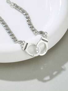 1PC Fashion Hip-Hop Handcuff Chain Bracelet Men's Punk Everyday Wear Accessory - Bracelet - View 7