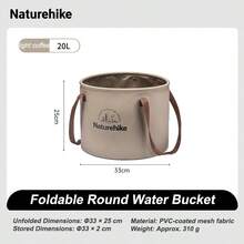 Naturehike 1pc 10L/20L Collapsible Camping Picnic Water Bucket - Multicolor - View 9