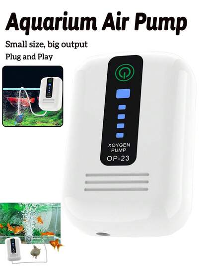 Portable USB Oxygen Pump, Rechargeable Dual-Use Aquarium Super Quiet Mini Fish Tank Air Pump, Suitable For Small Fish Tanks Or Turtle Tanks Oxygenator, Built-In Lithium Battery, For Fish Tank, Aquarium, Outdoor Fishing Accessories