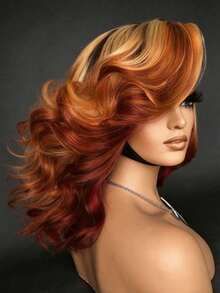 Ginger Orange 180 Density Short Body Wave Lace Front Wigs Human Hair Free Parting 13x4 HD Transparent Natural Wave Glueless Wigs Human Hair Pre Plucked With Baby Hair Brazilian Remy Orange Highlight Blonde Colored Bob Lace Closure Wig Human Hair For Women - 挑染金髮 - 查看 2