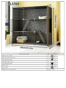 DIY Modular Multi-Layer Cat Cage Villa With Climbing Ladder, Indoor Pet Fence Kitten Cage - Multicolor - View 18