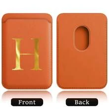 Ví đựng thẻ từ MagSafe, ví từ tính mạnh hơn với nam châm tích hợp, ốp lưng điện thoại từ tính và khe đựng thẻ phù hợp với Apple 12/13/14/15/16 Pro Max và các ốp lưng điện thoại MagSafe, họa tiết chữ cái A-Z. - trái cam - Xem 17