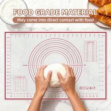 1pc Kneading Mat With Measurement Scale, Thick, Non-Slip, Non-Stick, Ideal Baking Workstation, Multipurpose, Foldable, Easy To Clean, Perfect For Dough, Cookies And More - Holiday Kitchen Tool, Available In Multiple Sizes, Suitable For Halloween, Christmas, Easter, Thanksgiving - - - View 3