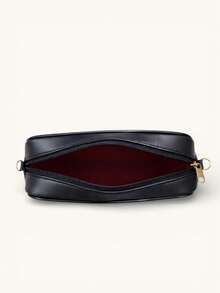 Premium Compact Camera Crossbody Bag With Adjustable Strap - Plain Black - View 5