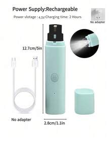 1 máy mài móng cho thú cưng hai tốc độ, có thể sạc lại, kèm đèn LED. - Nhiều màu - Xem 10