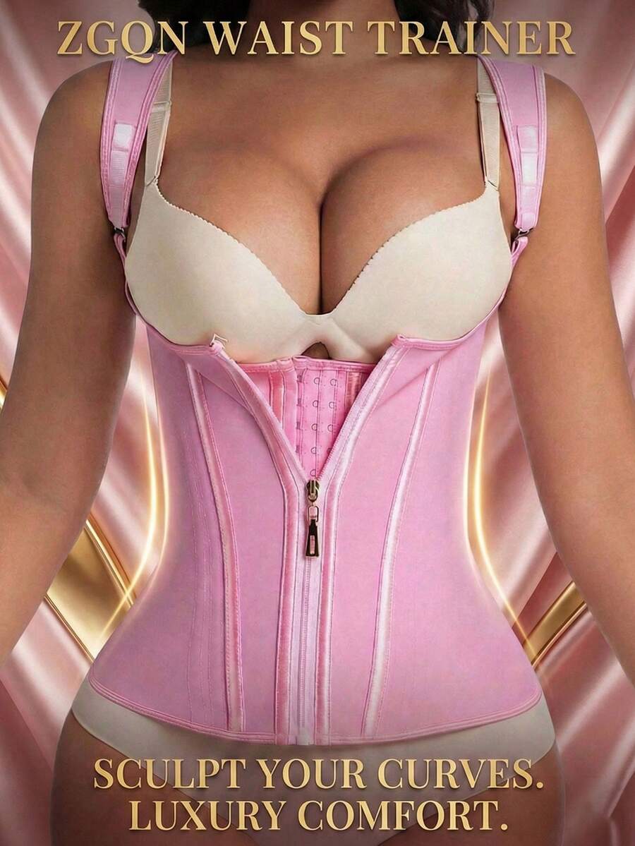 ZGQNBelle Waist Trainer For Women Daily Wear Faja Body Shaper Corset Tummy Control Colombian Faja Workout Corset Top Plus Size Shapewear Faja Reductora Moldeadora - Hồng - Xem 1