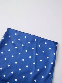 Women Y2k Polka Dots Halter Tank Crop Tops Cute High Mock Neck Backless Cami Open Back Backless Vests Summer Bar Party Beach Vests Rave Outfit - 藍色 - 查看 9