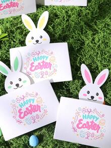 5pcs Rabbit Cards-Holiday/Party Activities & Supplies Decoration Easter - 5 Rabbit Card Sleeves - View 8