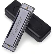 1 PC Custom Engraved Blues Harmonica | 10 Hole C Key Diatonic Harmonica With Case | Personalized Name | For Beginner And Professional Players, Students, Adults, Music Lovers | Music Learning, School Class, Band Practice, Stage Performance, Home Entertainment, Travel, Camping, Street Playing, Party Recording, Teaching Training Musical Keepsake | Back-To-School Gift | Mother's Day Gift | Teacher's Day Gift - Grey - View 14