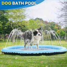 100cm/39in/150cm/59in/170cm/66.9in Dog Splash Sprinkler Mat, Thick Non-Slip Dog Pool With Sprinkler, Durable Outdoor Dog Pool, Backyard Fountain Play Mat For Dogs - Multicolor - View 9