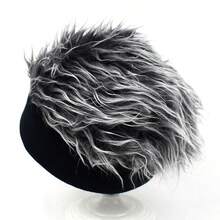 Fashion Realistic Short Hair Wig Cap, Retro Hip Hop Brimless Hat, Knitted Hat, Fashionable Casual, Hip Hop Knitted Knitted Hat, Sun Hat - Multicolor - View 5