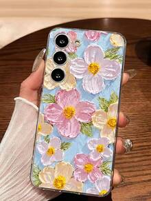 1 pezzo Custodia morbida per telefono con dipinto floreale colorato e antishock, compatibile con Huawei Honor, Galaxy A04e/12/A13/A14/A34/A50/A52/A53/A54/S21/S22/S23/S24/S25/S25Ultra/S25FE/S26/S26 PLUS/S26 ULTRA/S26 EDGE, 6A/7A/8A, 12T/13T/15T/15T Pro, versione internazionale, non la versione domestica, regalo primaverile - Trasparente - Visualizzare 4