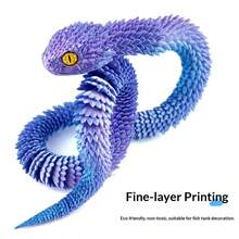 1件 2026热销3D打印可动蛇形模型，关节可活动，完美礼物，节日礼物，生日礼物，趣味礼物，情人节礼物 - 彩色 - 查看 5