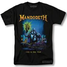 Mandodeth Shirt Mandalorian  MegaDeth Graphic Design T-Shirt - Black - View 8